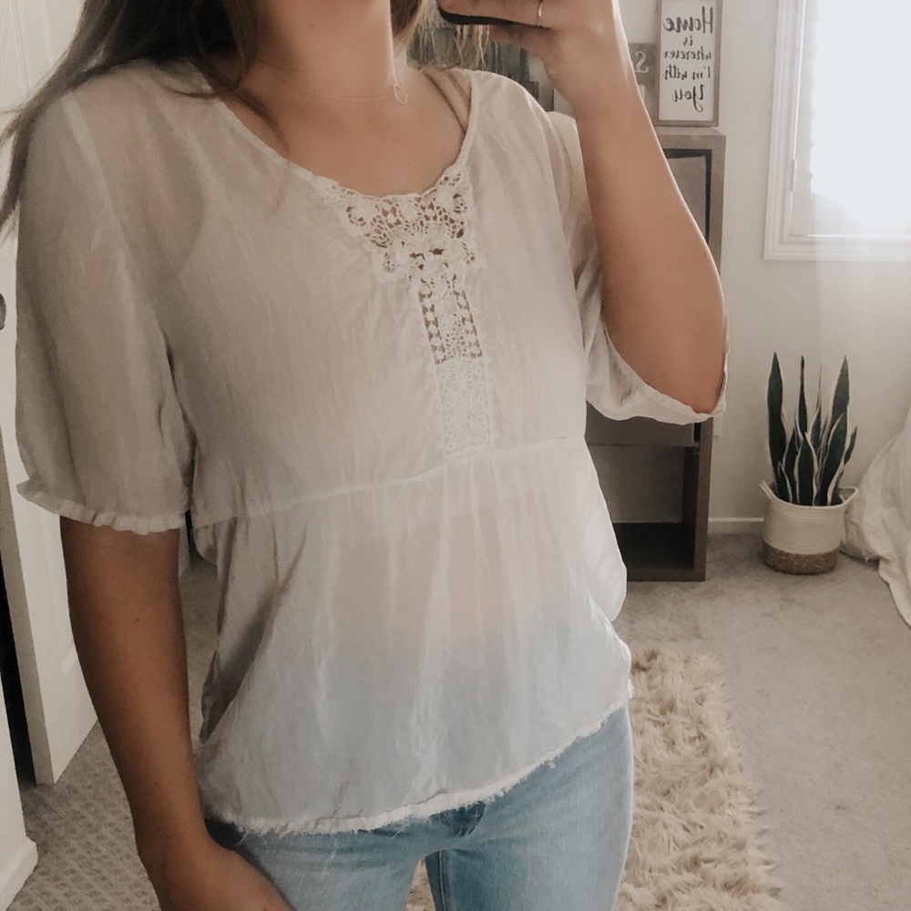 Johnny Was White Blouse Small LOWEST PRICE